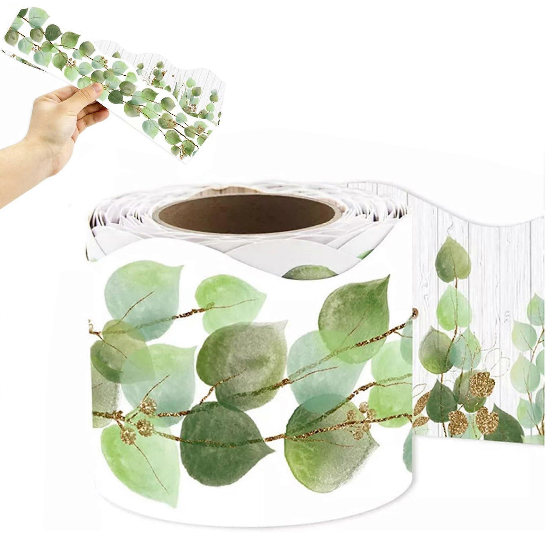 Eucalyptus Leaf Border for Bulletin Board DoubleSided Printed Elegant Decor