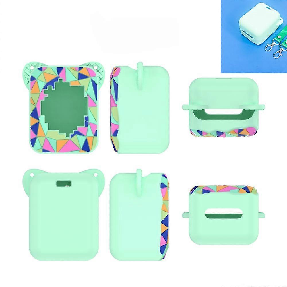 Silicone Protective Case Cover for Bitzee Magicals Digital Pet Case Accessory With Lanyard C32 Mint Green