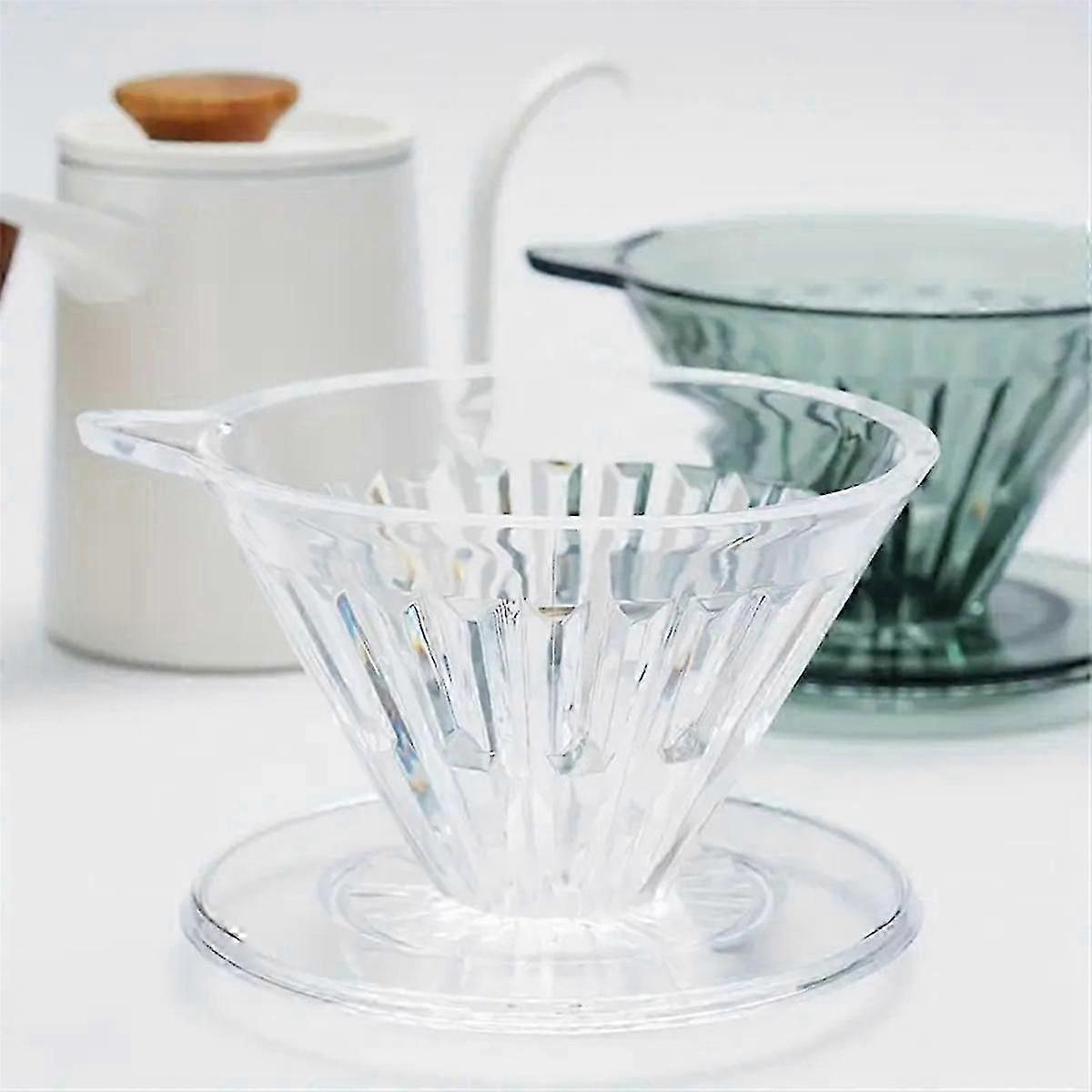 Plastic Coffee Dripper Hand-Brewed Coffee Filter Cup for 2-4 Cups Optimal Flavor Extraction