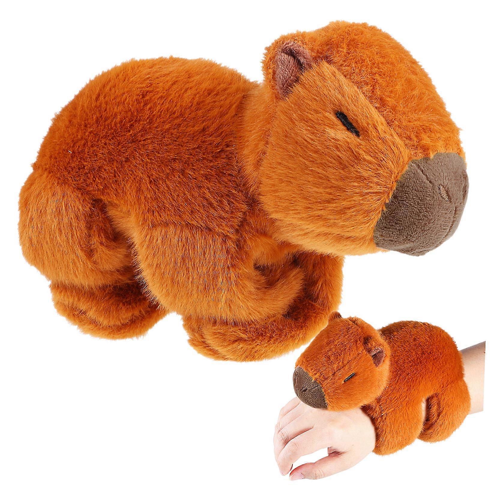 Capybara Slap Bracelet Plush Hugger - Animal Themed Party Accessory, Soft Plush Material, Kids Party Favor