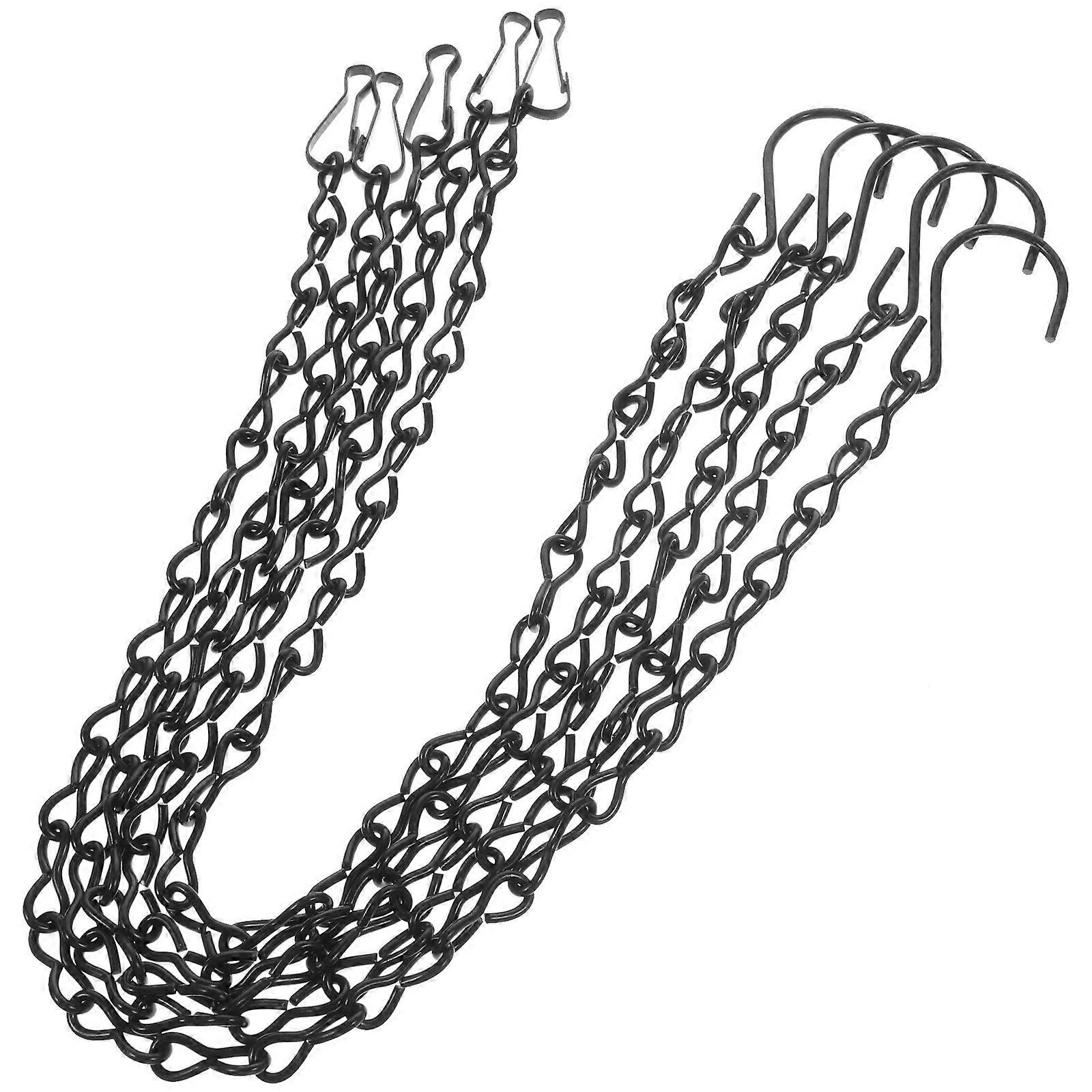 Decorative Hanging Planter Chains Iron Material Hanging Bird Feeders Plant Baskets 50X3Cm 5Pcs