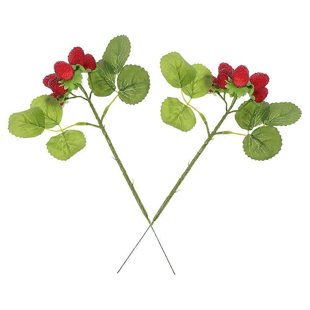 Artificial Waxberry Bunches Waxberry Stem Decors Home Decoration Realistic Visual Experience 2Pcs