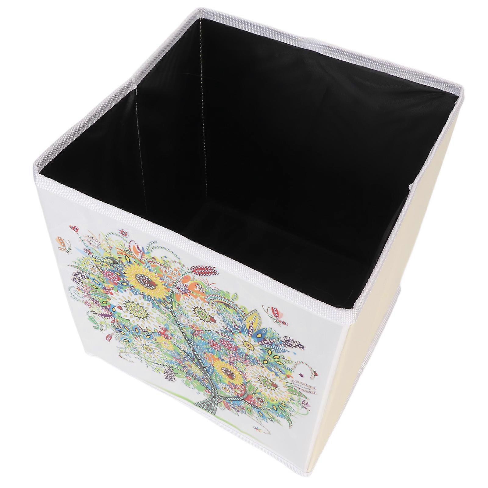 Folding Storage Box with Rhinestone Painting Kit DIY Three Dimensional Effect Storage Box for Home Drawers Organizers 