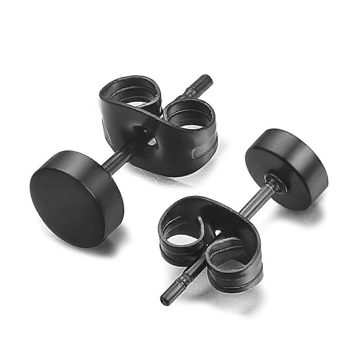 Durable Ear Piercing Studs for Men, Fashionable Oblate Design with Size Variety