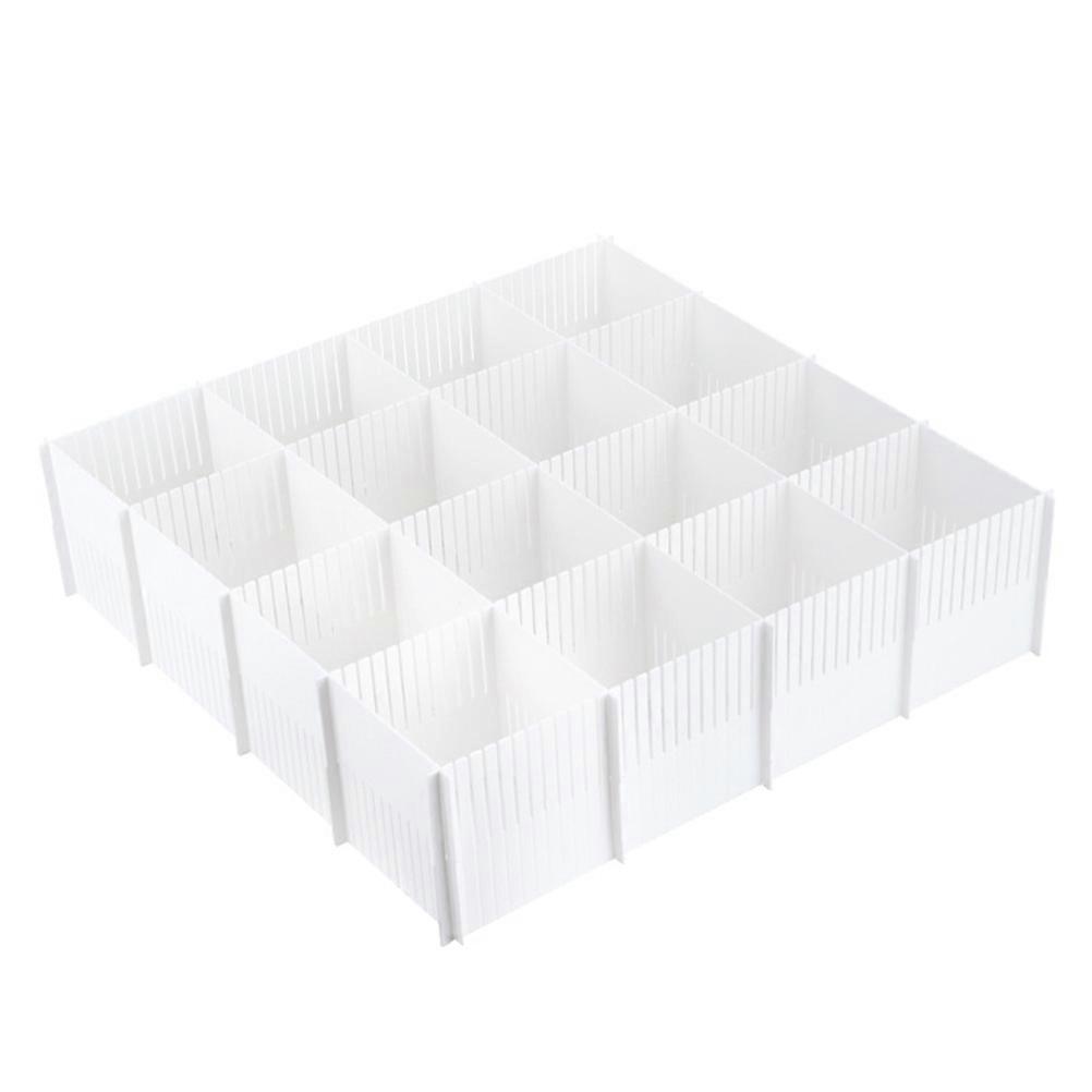 Home Drawer Separators Practical Design Closet Management White 38x11cm 10Pcs