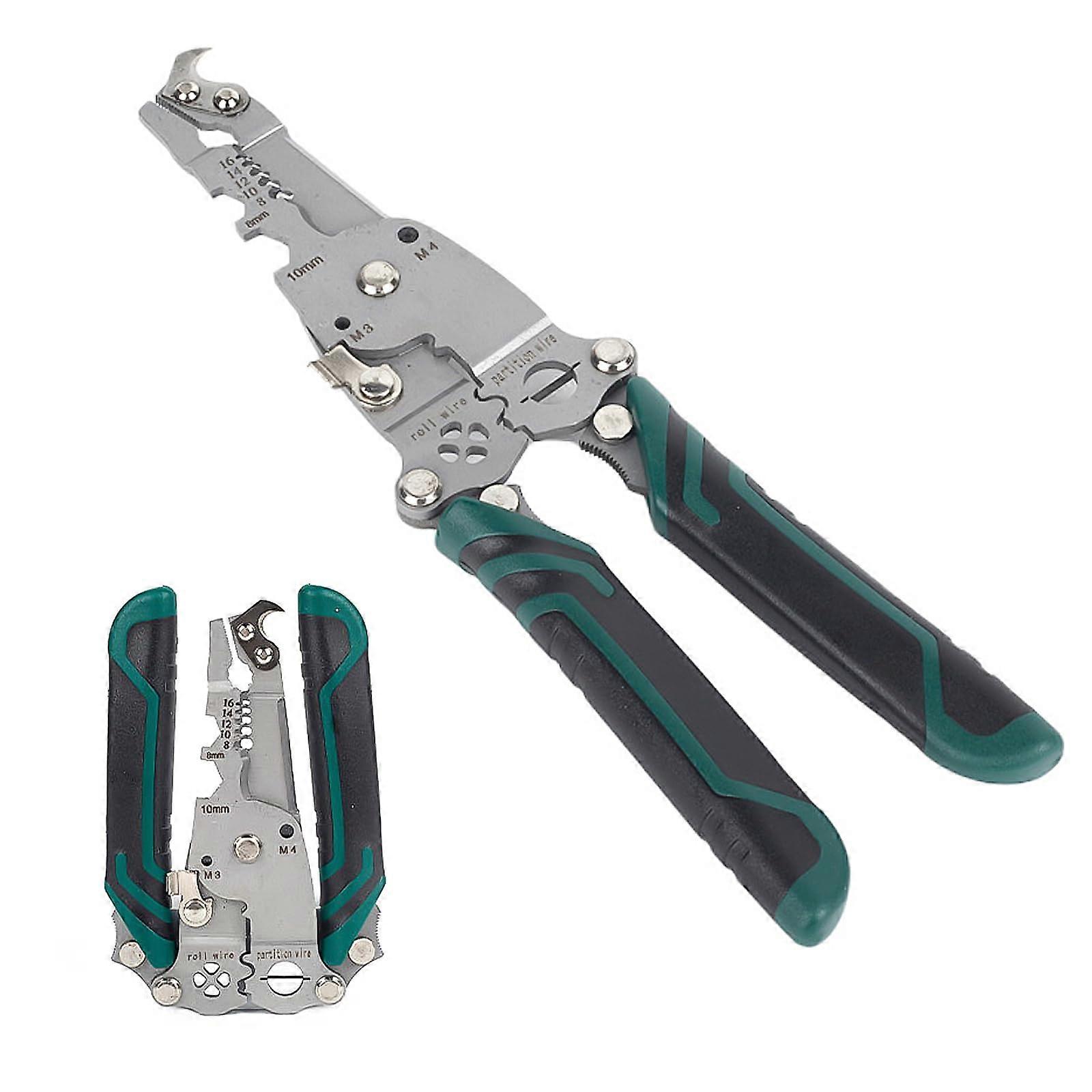 18 in 1 Wire Stripper Folding Handle Foldable, Electrician Pliers, Cable Cutter For Stripping, Crimping, Cutting