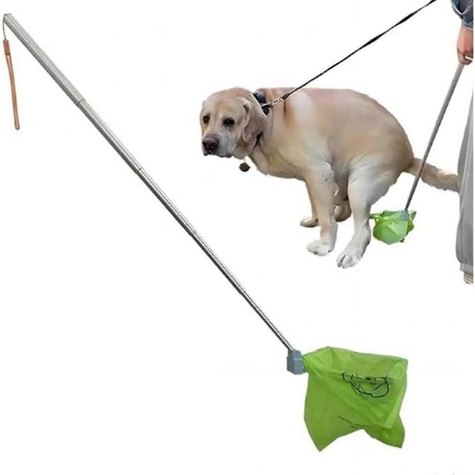 Poop Scoop Catcher for Dogs, Telescopic Scoop with Long Handle, Durable Poop Collector