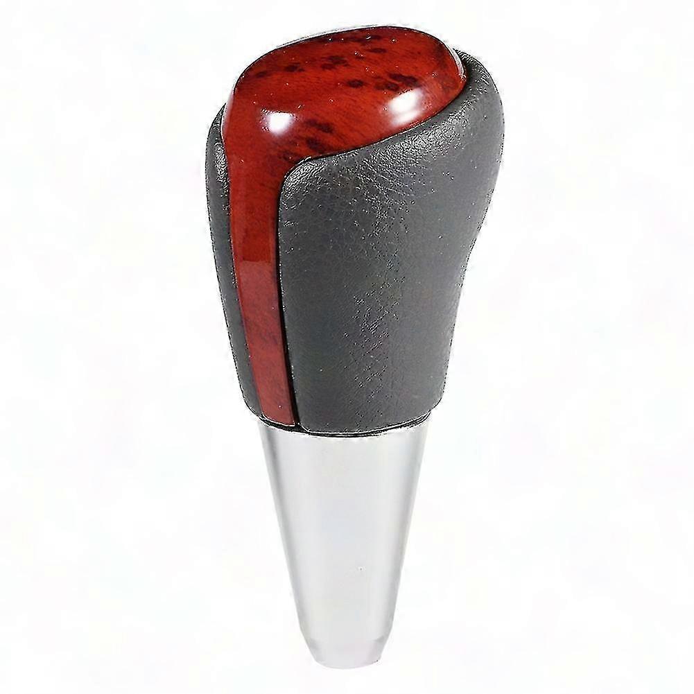 Automatic Gear Shift Knob, Gray Leather Shifter Head for Car Transmission