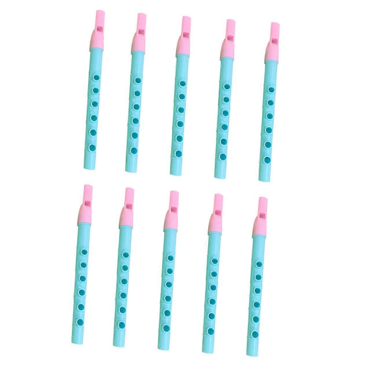 Pack of 10 Small Clarinet Musical Instrument Students Clarinet Educational Clarinet Wind Instrument Clarinet Beginner Clarinet Plastic Random Color