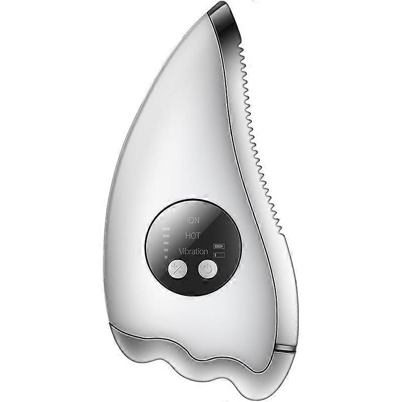 Portable Microcurrent Scraping Beauty Device - Warm Vibration Lifting Home Facial and Eye Care Device for Diminishing Dark Circles and Firming Contour