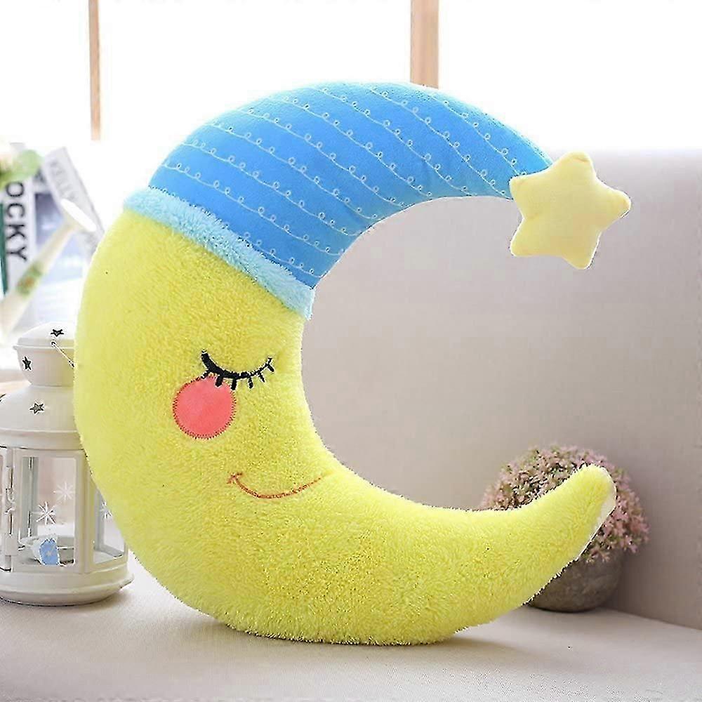 Kuscheliges Star & Moon Plüschkissen - 40cm Bett- oder Sofadekoration