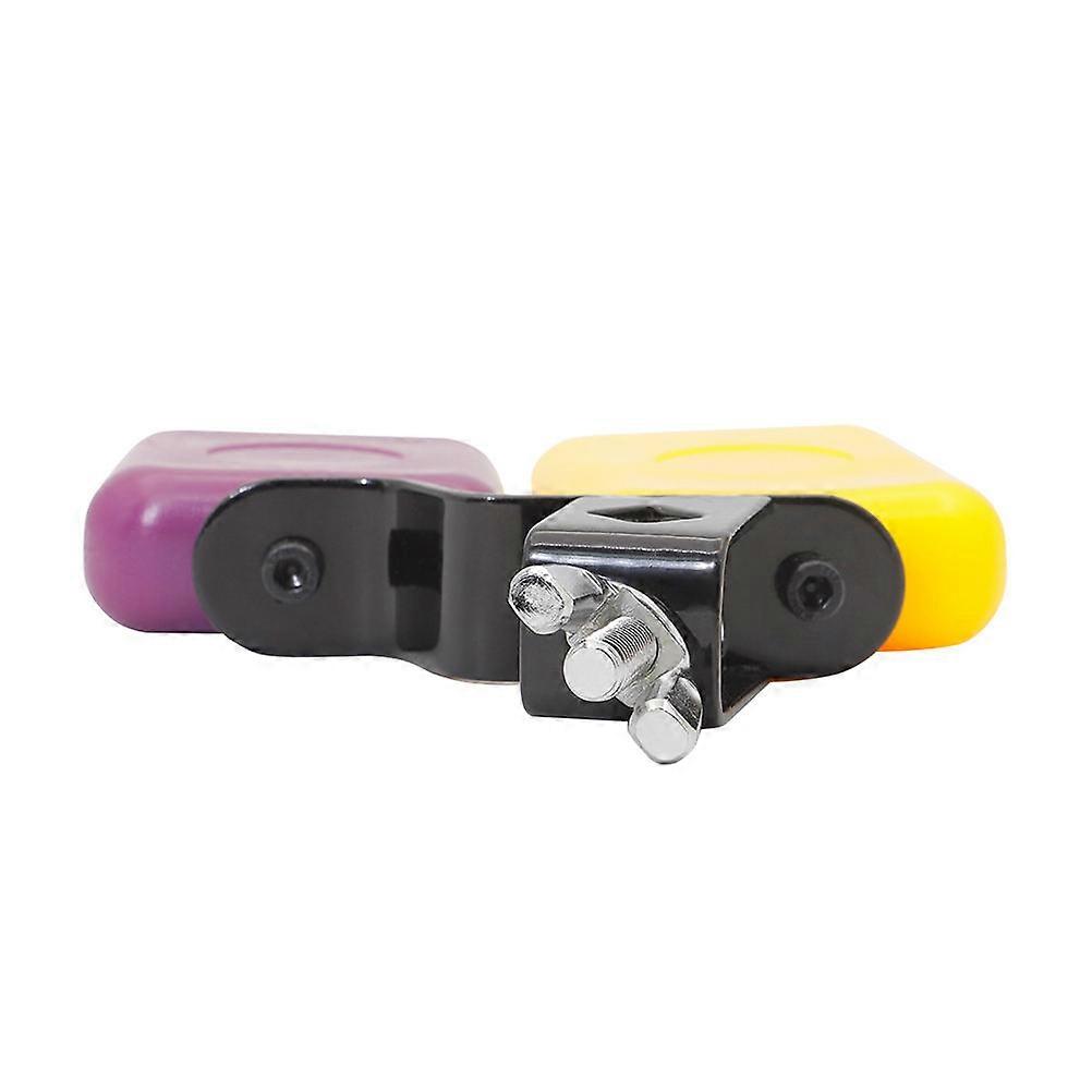 Wooden Fish Cow Percussion Instrument for Musical Rhythm Development Durable Construction Yellow Purple Angle Design