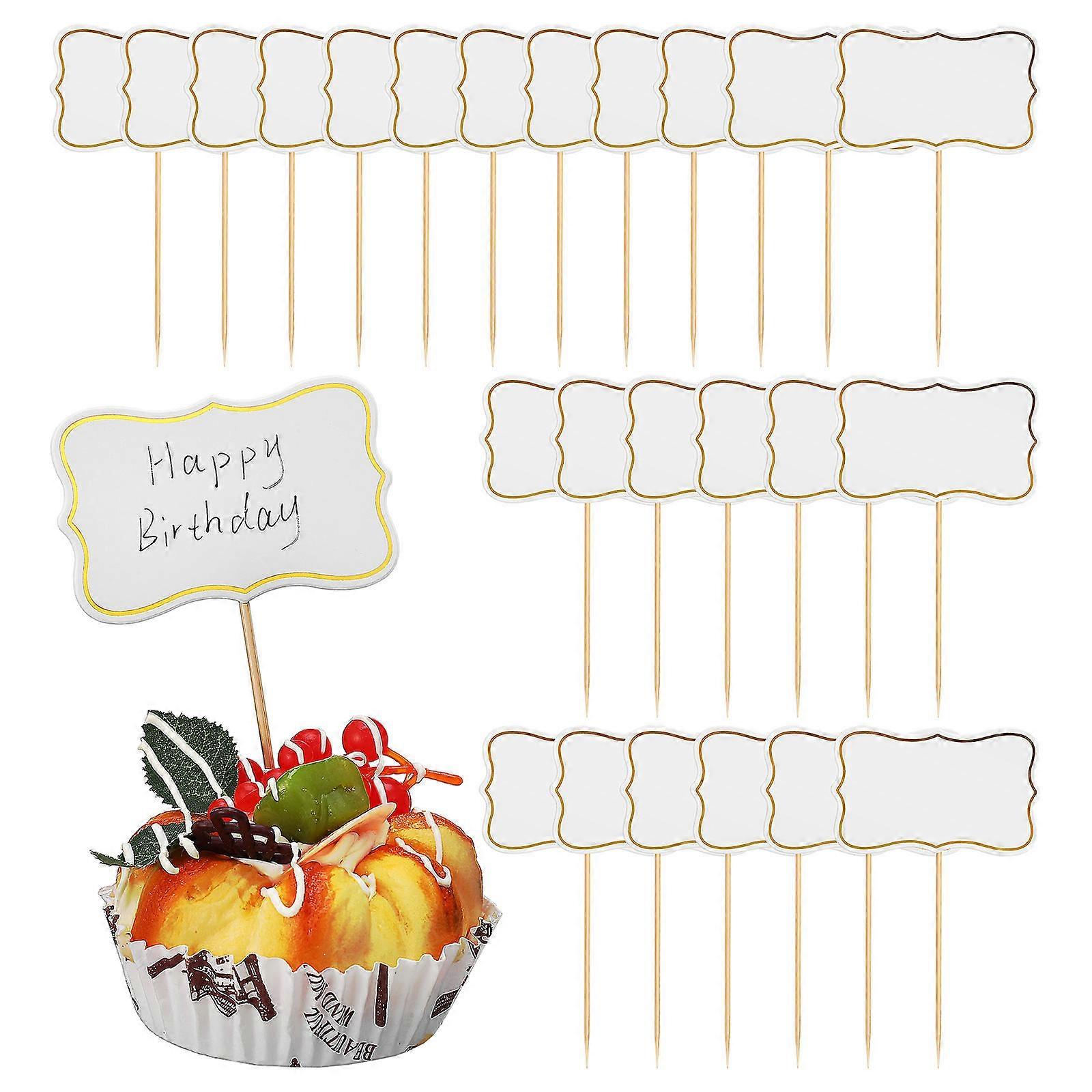 Food Markers For Buffet Table Food Flags Writable Reusable 100Pcs