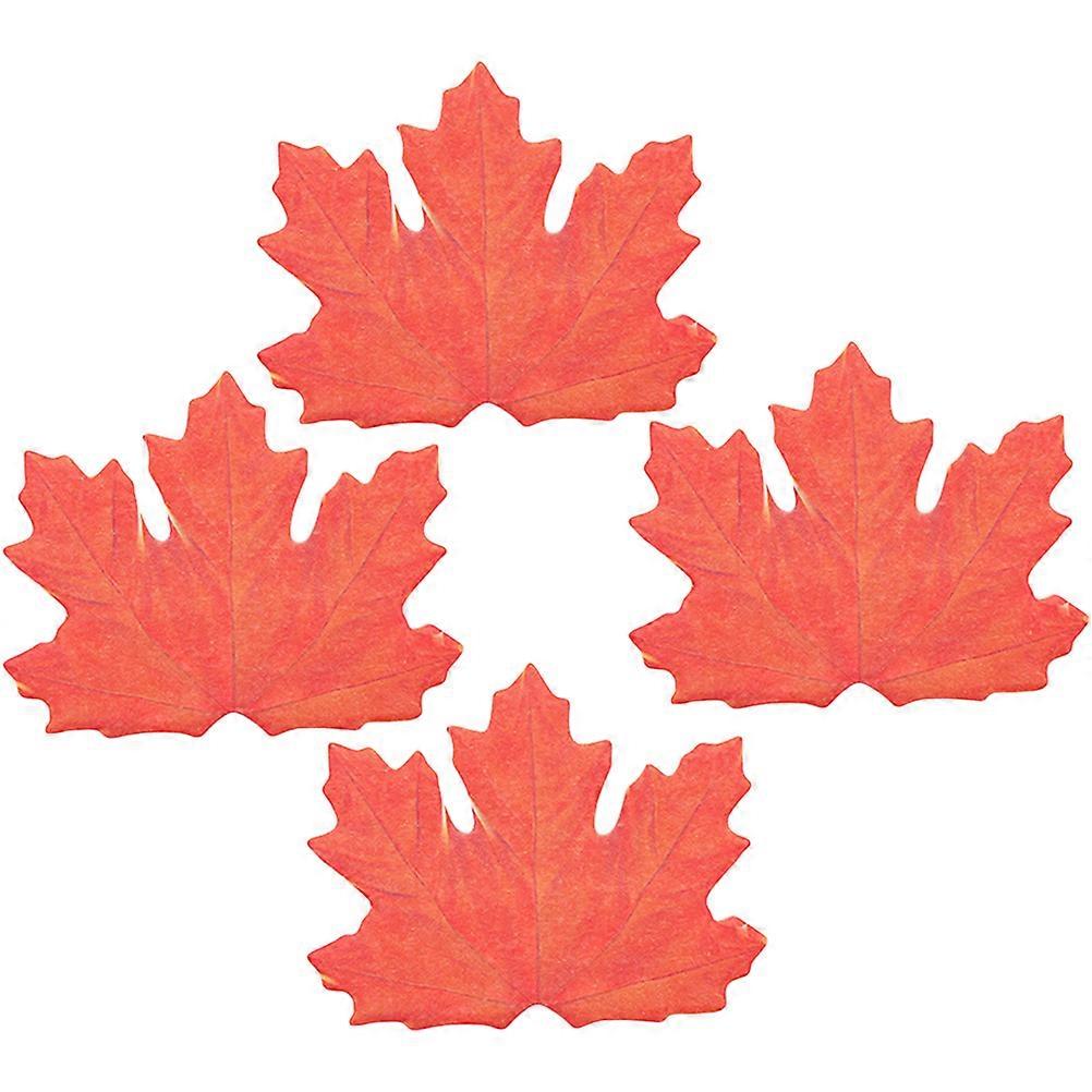 4pcs Memo Pad Maple Leaf Shape Sticky Memo Creative Office School Stationery