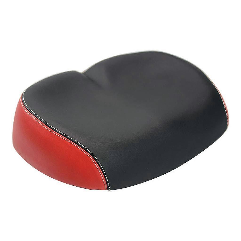 Noseless Bicycle Saddle, Comfortable Wide Large Seat, Padded Cushion for Most Bikes, Soft Memory Foam (Black)