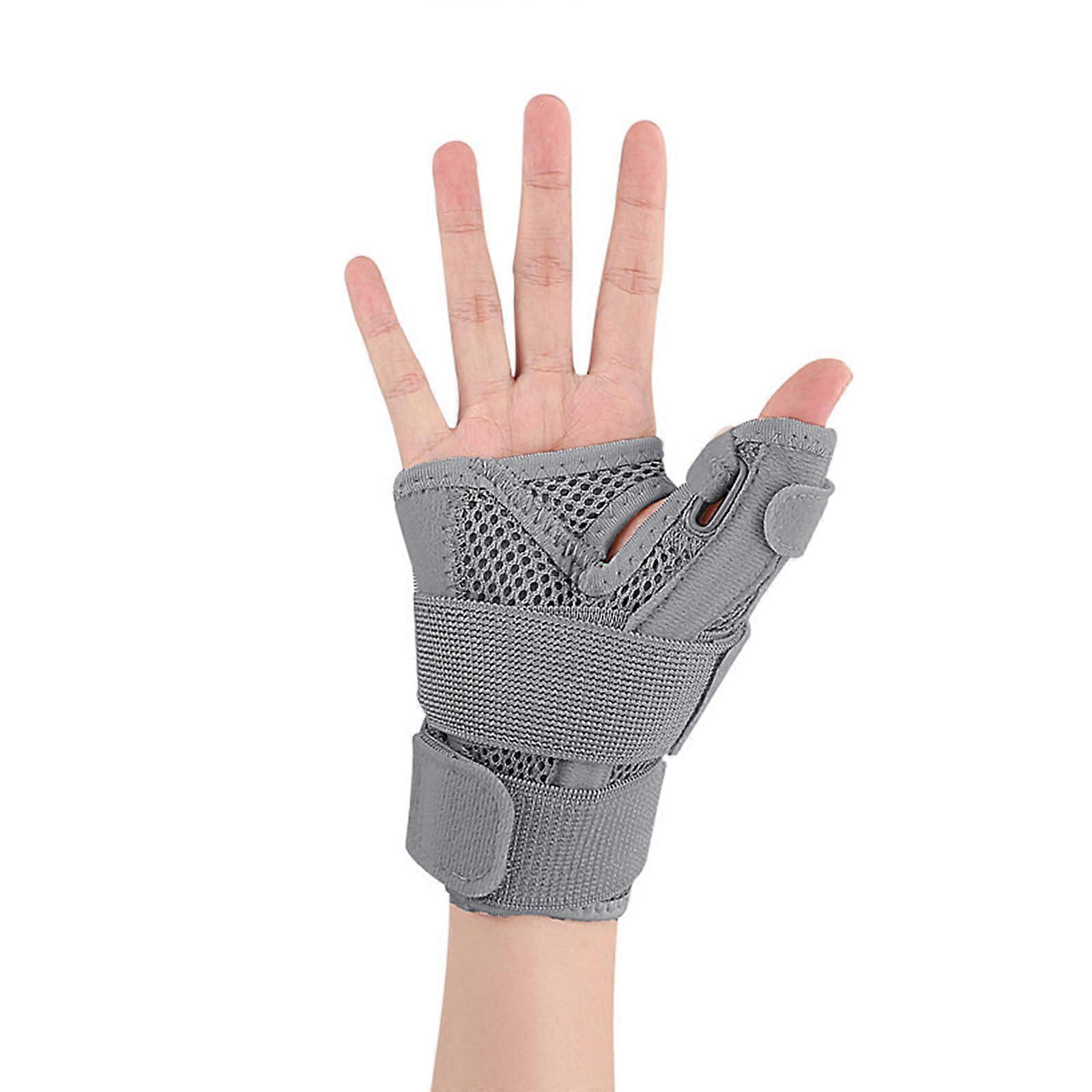 Sporty Reversible Adjustable Thumb Stabilizer Splints for Pain Relief Fits Most Sizes in Gray Color