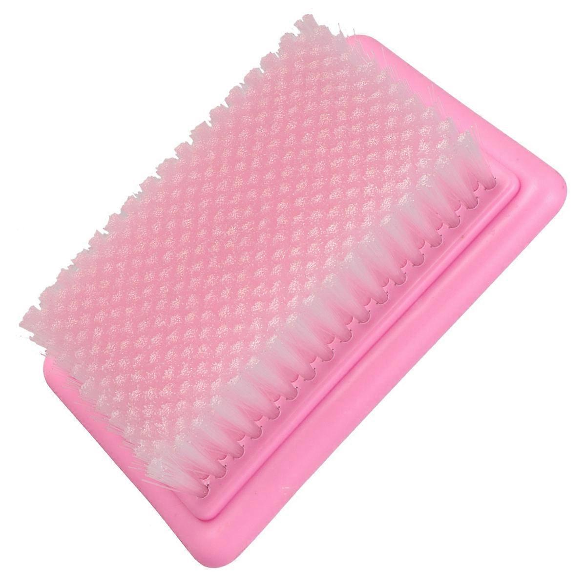 Plastic Cleaning Brush for Shoes and Cloth Pink Lightweight Durable with Comfortable Grip 1PC