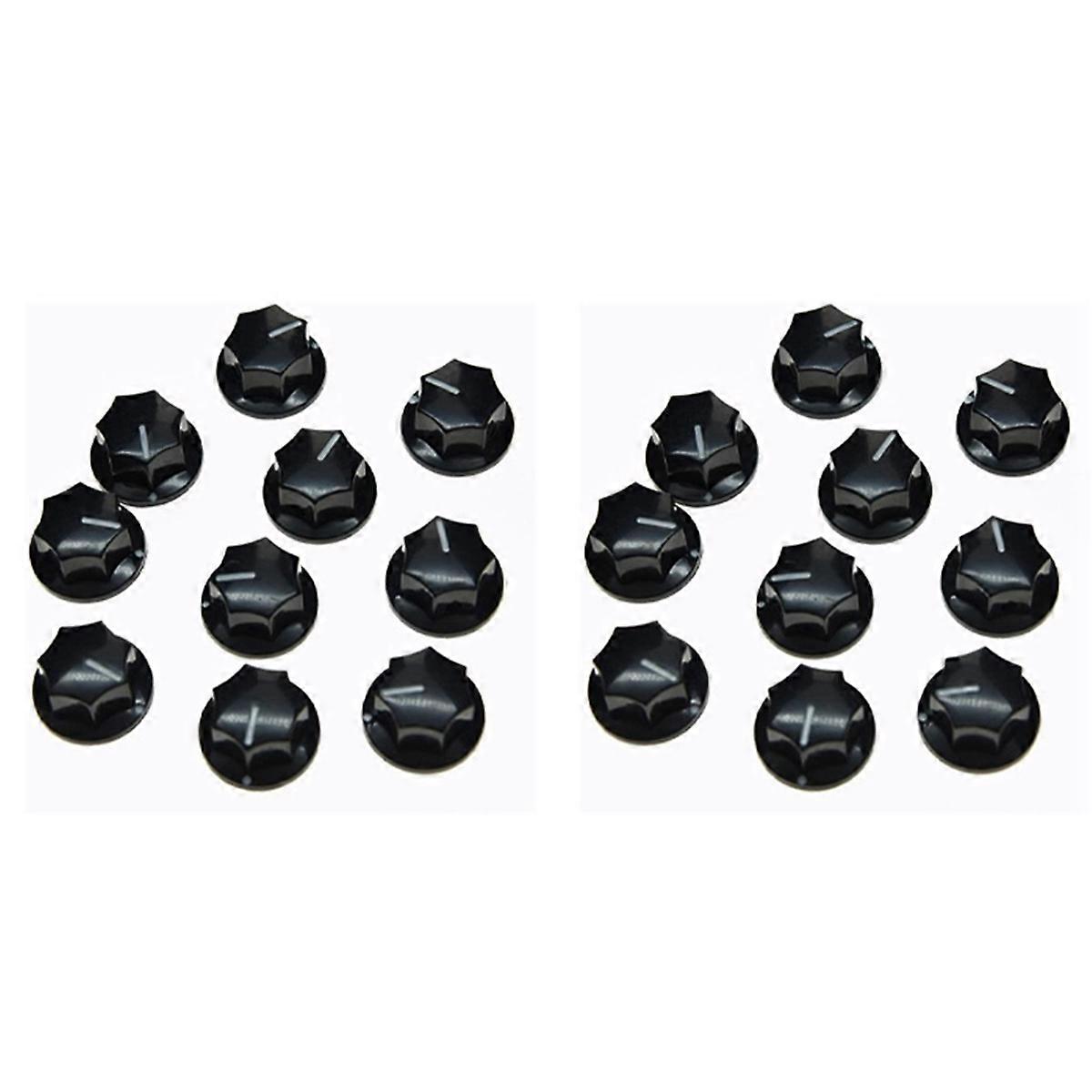 20Pcs Guitar Knobs Amplifier Amp Knob Bass Tone Volume Knobs for Guitarra Brass