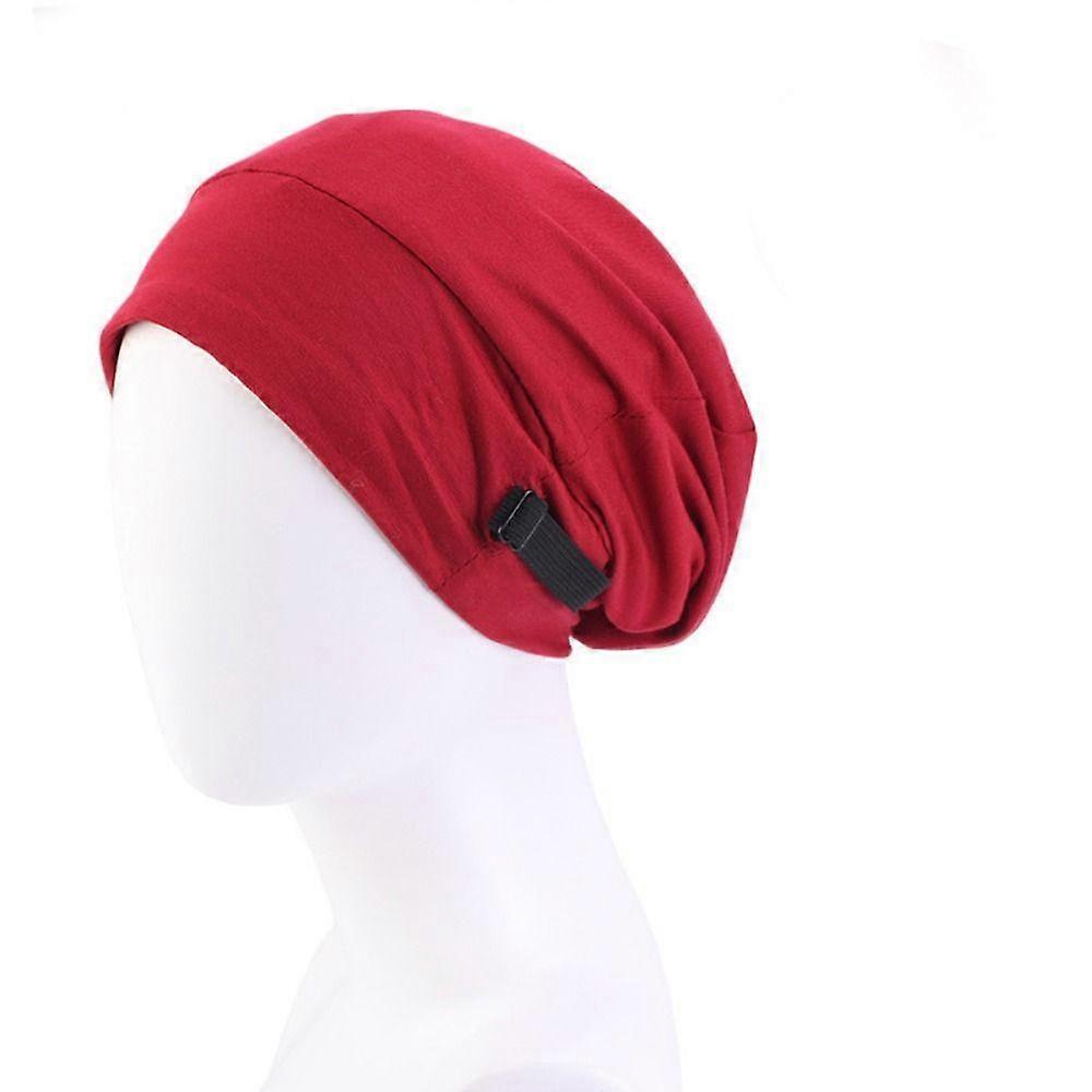 Adjustable Nightcap Elastic Band Wrap Head Bonnet New Beanie Hat  For Sleeping