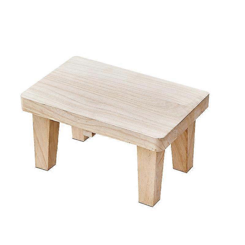 1Pc Chic Adornment Retro Solid Wood Small Stool Household Bench Living Room Chair Shoe Changing