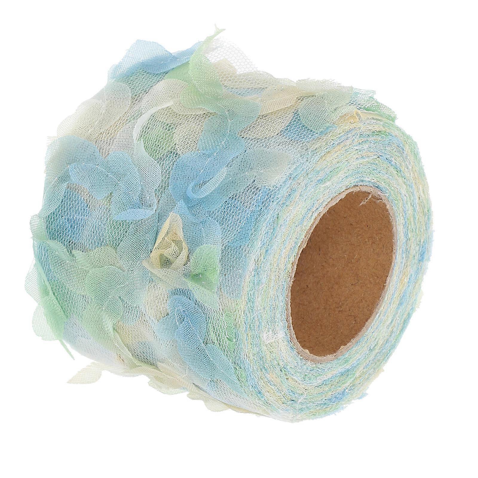 Gradient Floral Gauze Ribbon   1 Roll for DIY Bows, Hair Accessories, Crafts & Wrapping Projects   Unique Handmade Design