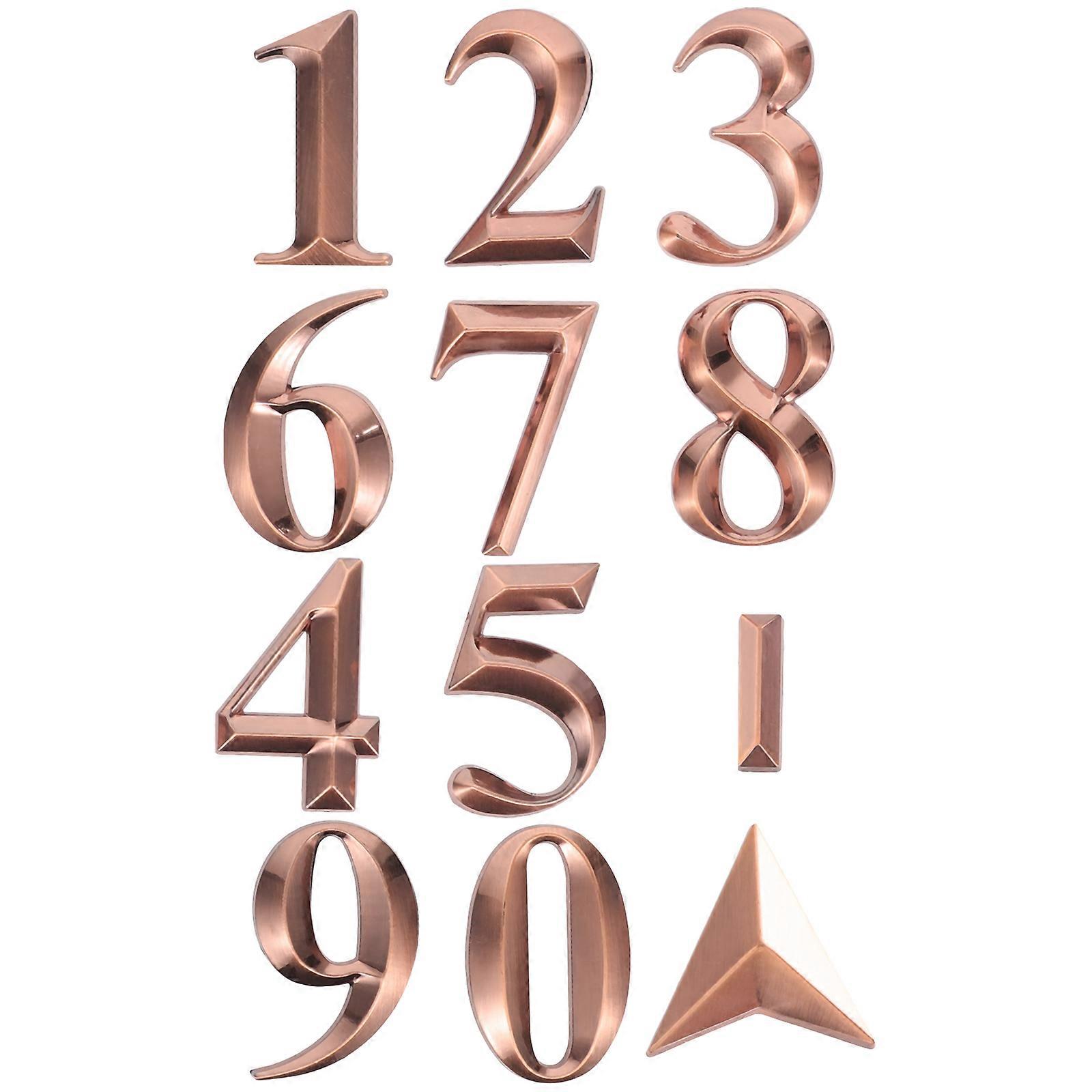 Golden Electroplated Plastic Door Plaque for Decoration with Clear Identification Suitable for