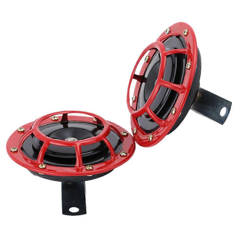 Loud Red Air Horn Kit for Cars and Motorcycles Clear Sound Easy Installation Aluminium Alloy 12V