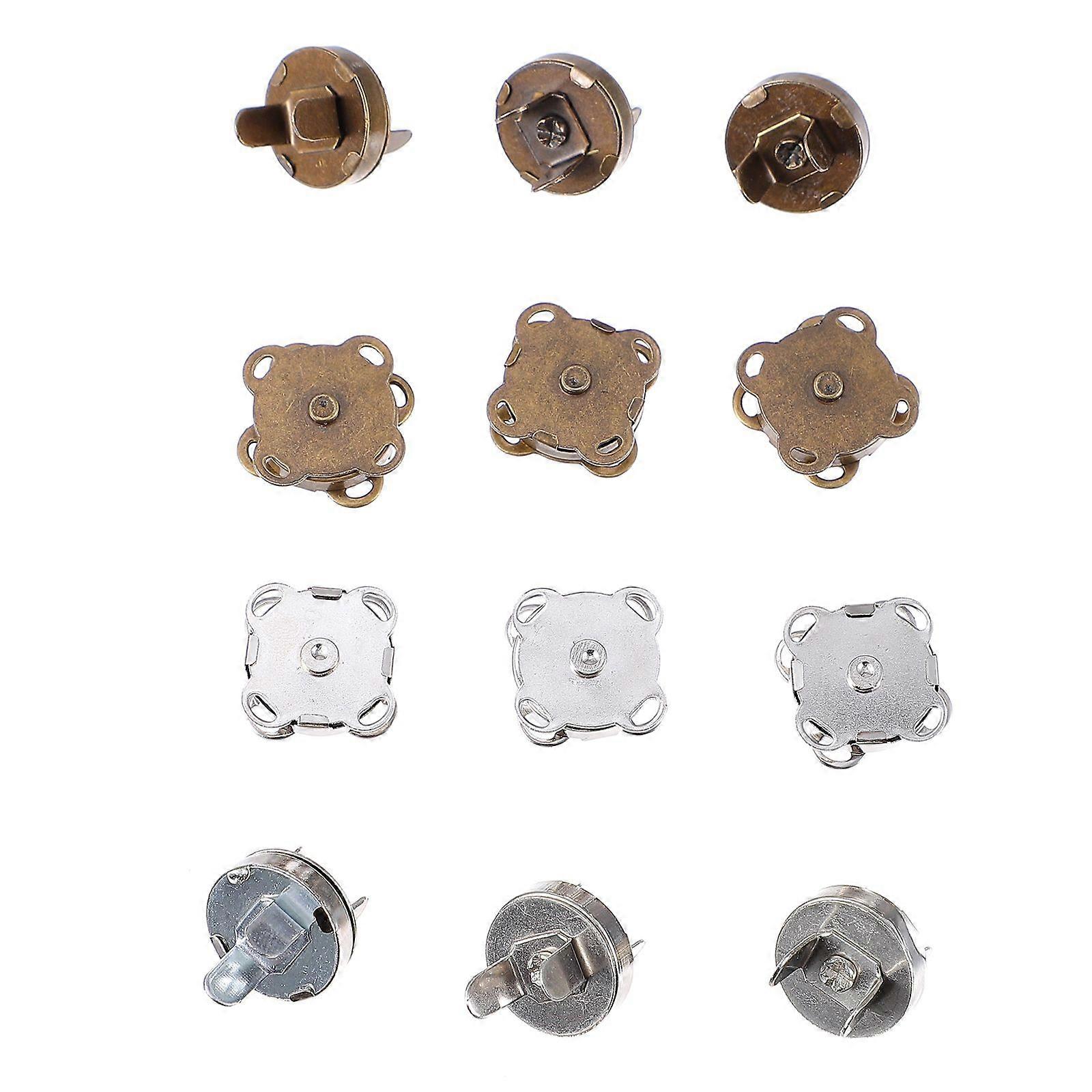 12pcs Clothes Magnetic Snap Fasteners Clasps Buttons Buckle Handbag Buttons