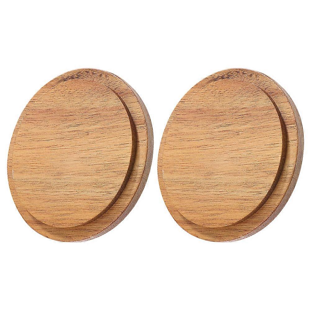 Wooden Coffee Mug Covers with Leakproof Sealed Design for Daily Use Light Brown Wood lids Inner Diameter 7.2cm