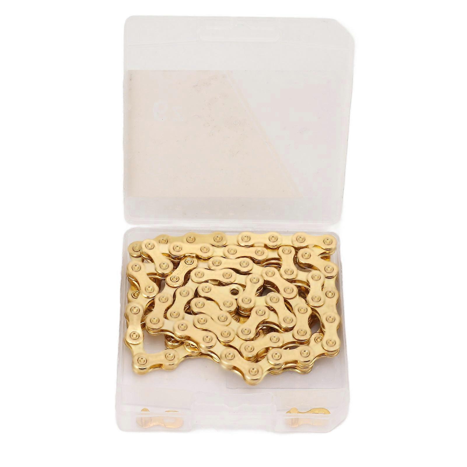 9 מהירות אופניים שרשרת קל משקל סגסוגת פלדה הר אופני כביש שרשרת עם שרשרת קישור מחבר זהב 