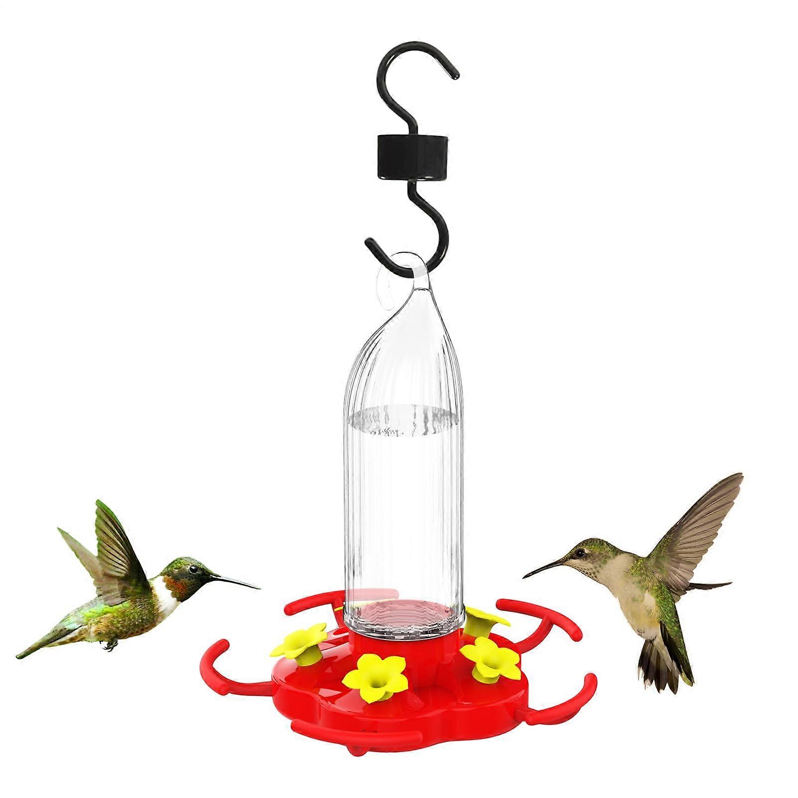 Large Bird Feeder 470 Ml Hanging Outdoor Feeder With Five Openings And Ant-Proof Hooks Garden Window Decor