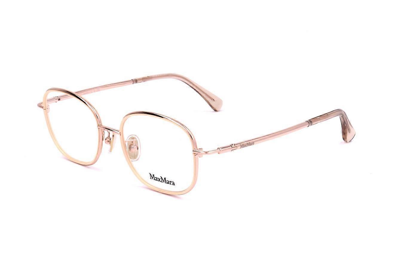 Max Mara Eyewear Frames MaxMara MM5124 D 028 SHINY ROSE GOLD 48/18/140 WOMAN Pink Gold 48 mm