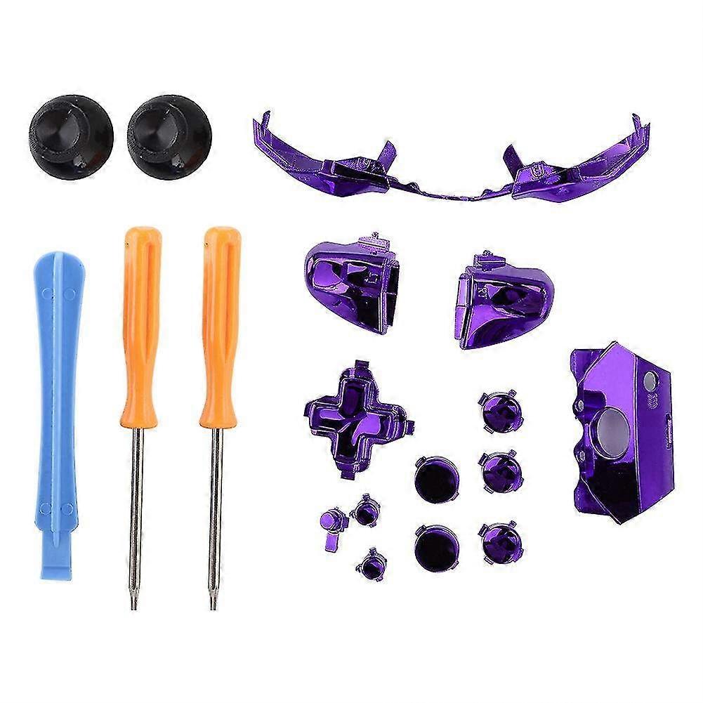 Colorful Screwdriver Set for Xbox One Controller - Purple Replacement Buttons & Repair Tools for Easy DIY Fixes