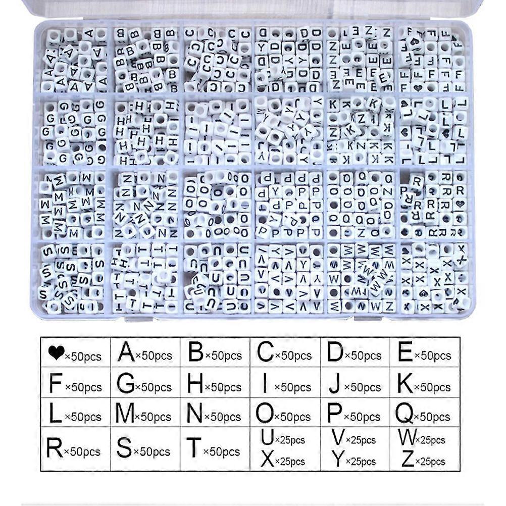 Multi Color 1200PCS Square Alphabet Beads With Large Holes Suitable For Teachers Day Craft Projects And DIY Use