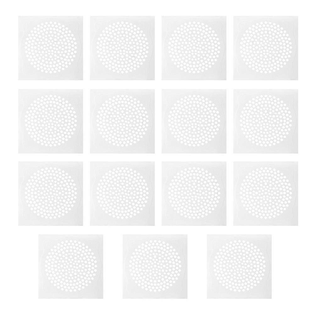 15PCS Drain Filter Stickers In White Color For Blockage Prevention In Bathroom Kitchen And Hotel Eco-friendly Solution