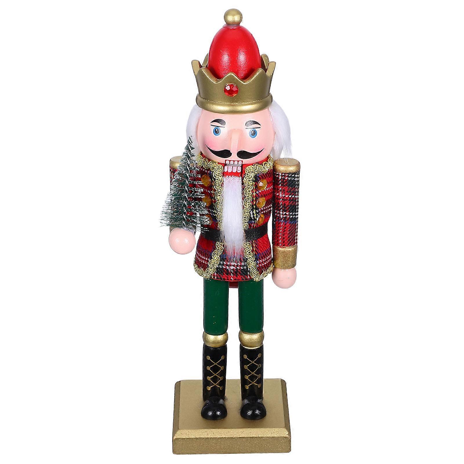Xmas Nutcracker Figurine Classic Holiday Season Home Decor 26.00X7.00X6.50CM Assorted Color Symbol Of Good Luck 1Pcs