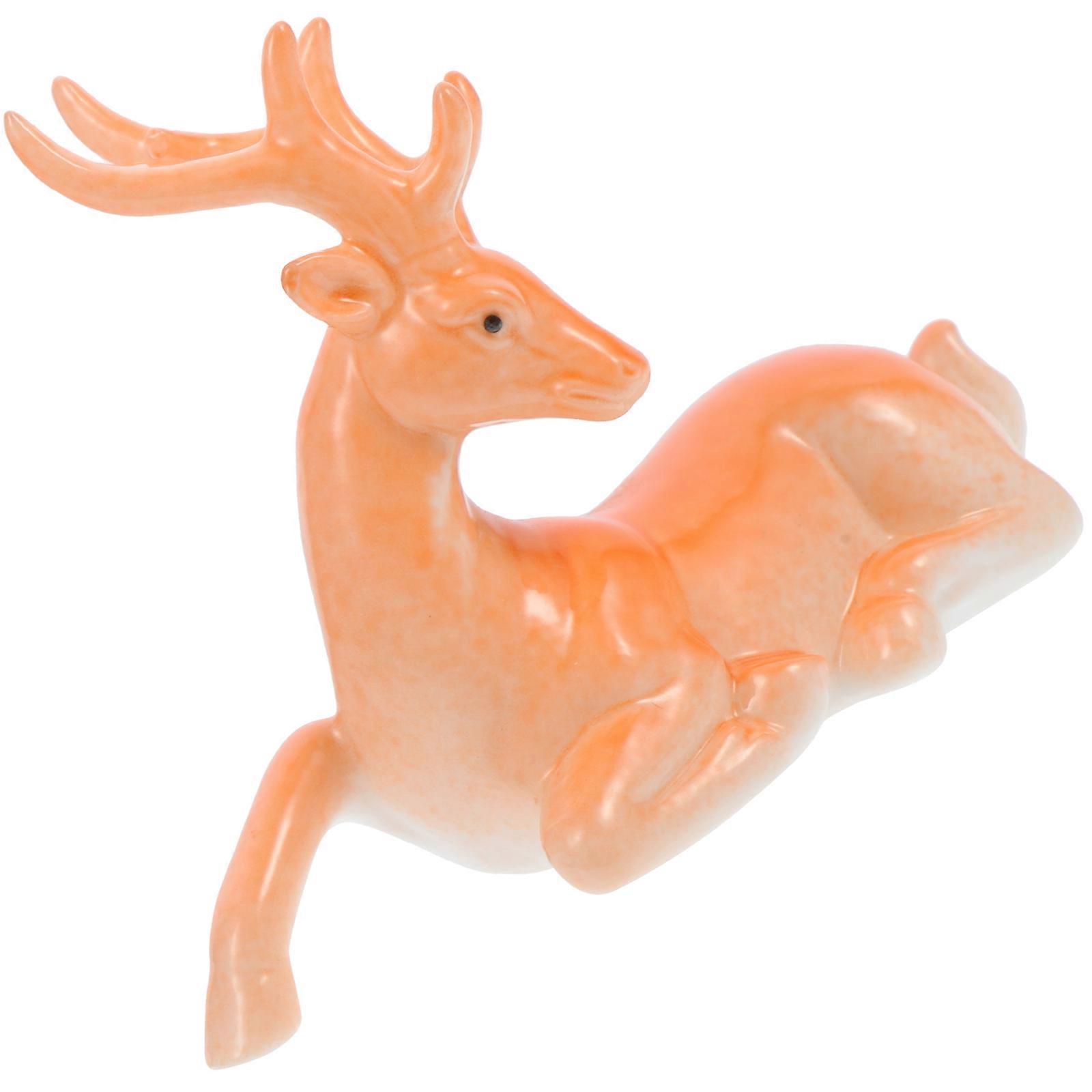 Animal Design Adornment Deer Figurines Simple Tearoom 1Pack