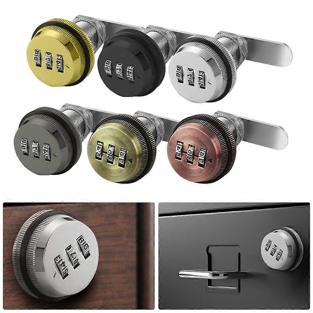 3digit secure zinc alloy combination lock box for toolboxes, boats, and cabinets, reliable locking solution (black)