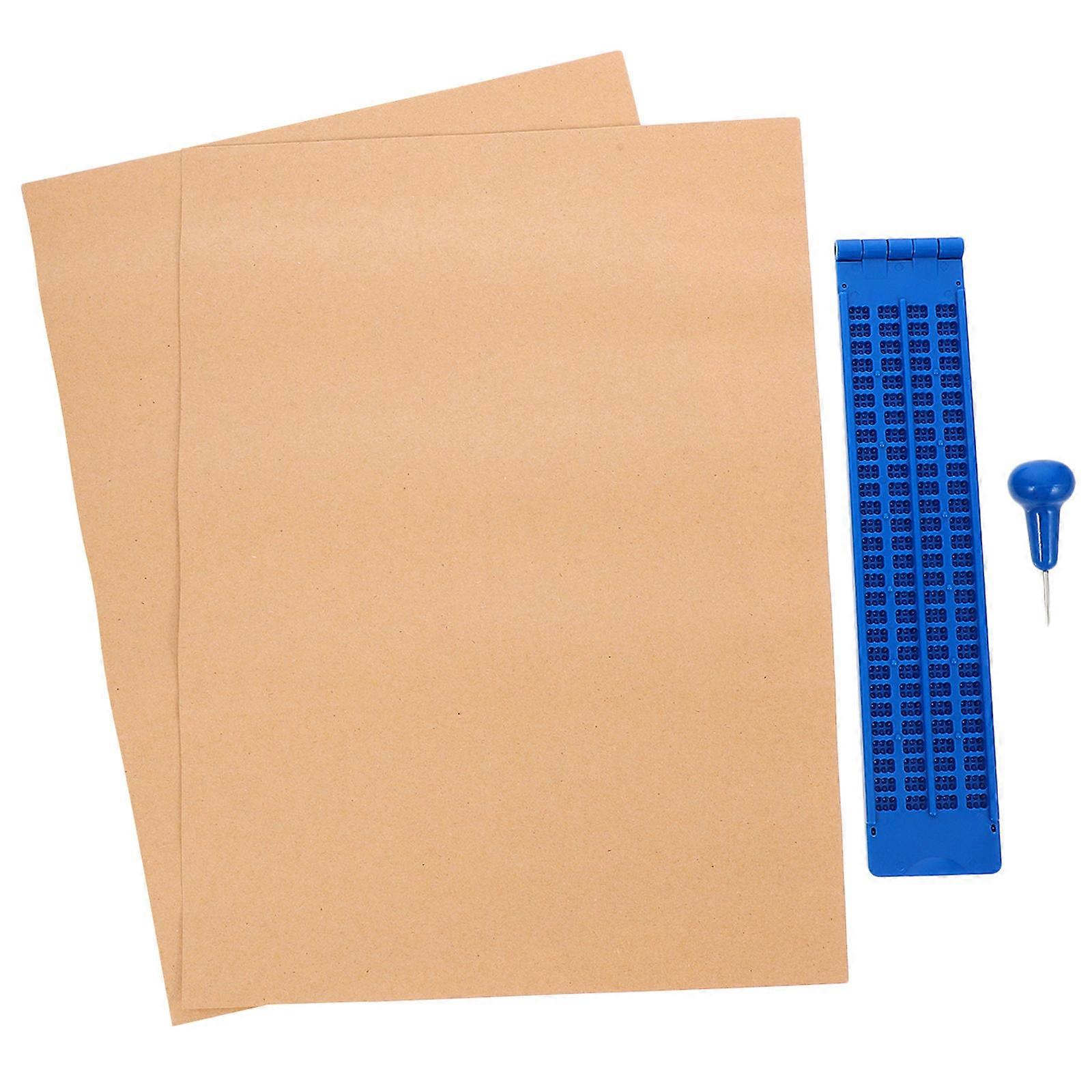 Braille Writing Board with Stylus – Lightweight, Portable, Tactile Practice Tool for Blind Education and Outdoor Use