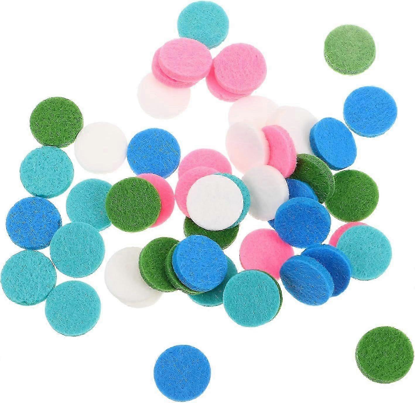 50pcs Essential Oil Refill Pads, Round Fiber Cotton Core for Aromatherapy