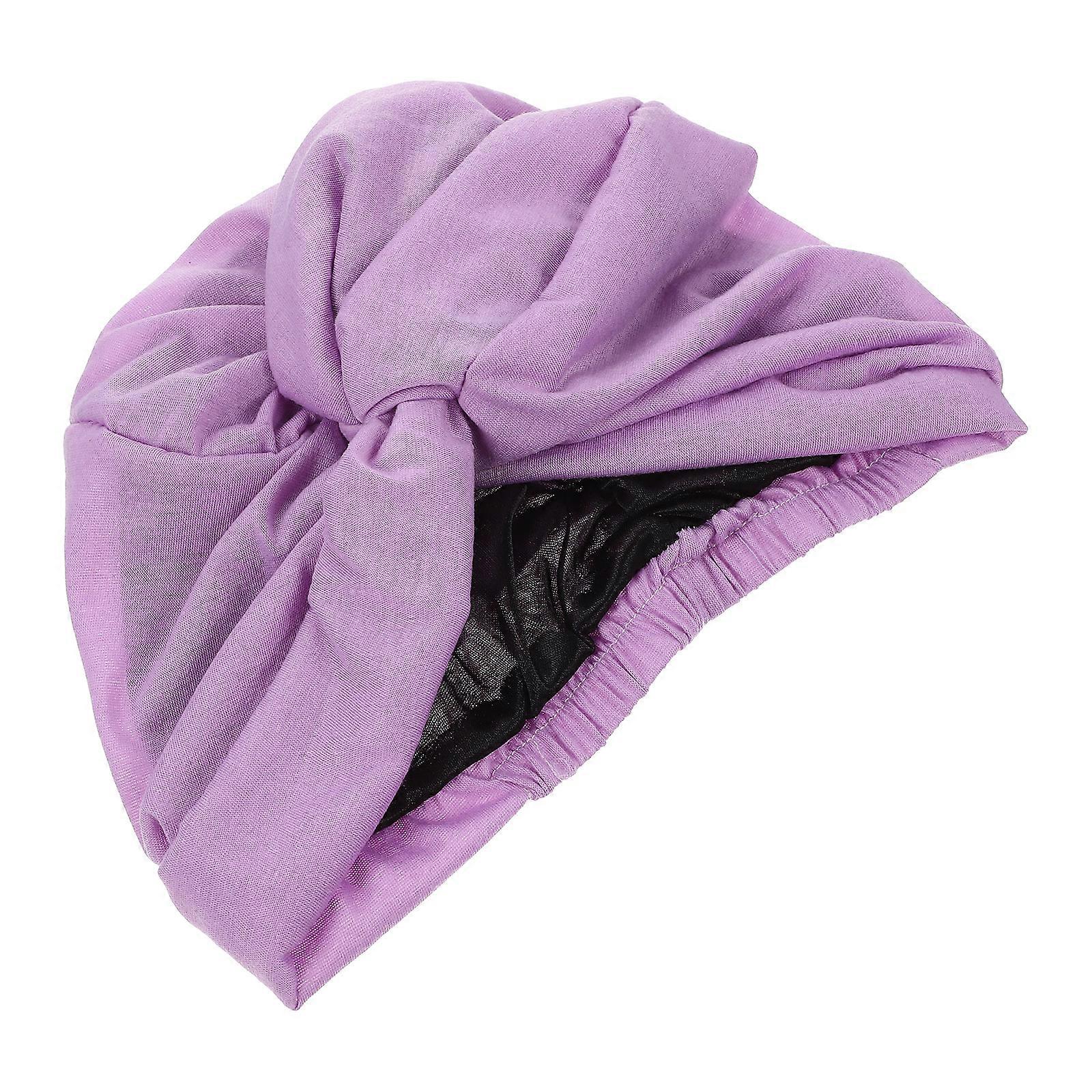 Practical Design Imitated Silk Hat For Women In Violet Ideal For Housework 1Pack