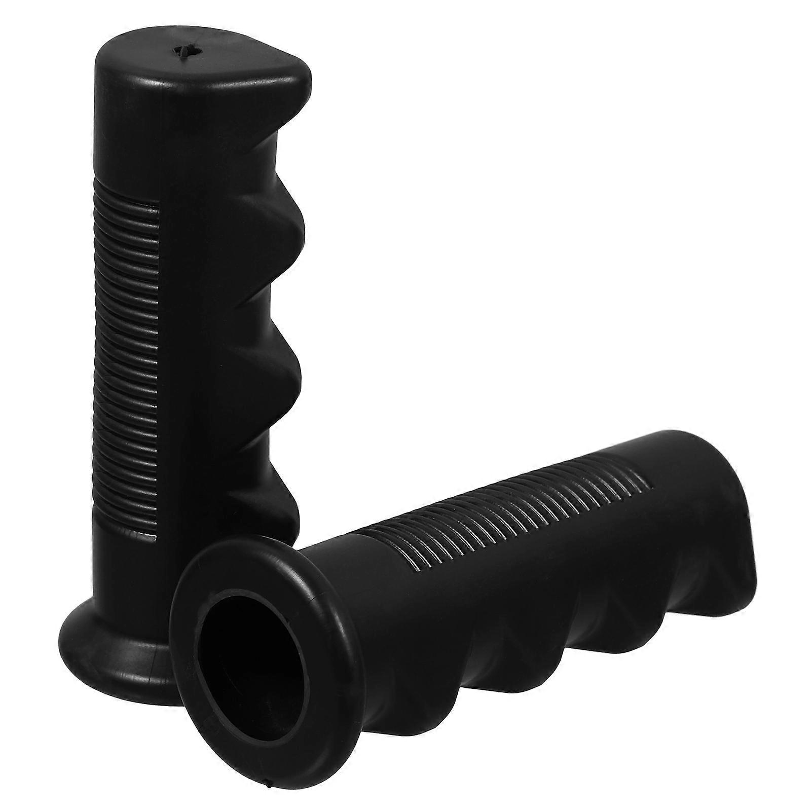 Durable PVC Wheelchair Handle Grips with Enhanced Grip for Comfortable Daily Use Black