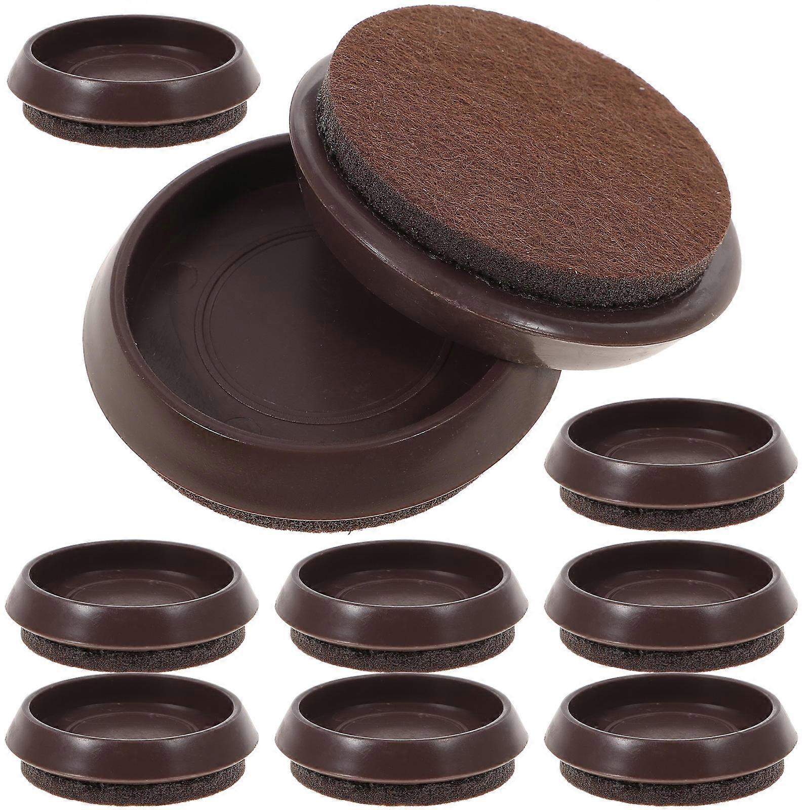 Non Slip Furniture Coasters with Felt Pads – Floor Protectors for Chairs, Beds, Sofas – Wheel Stoppers for Hardwood & Carpet Floors