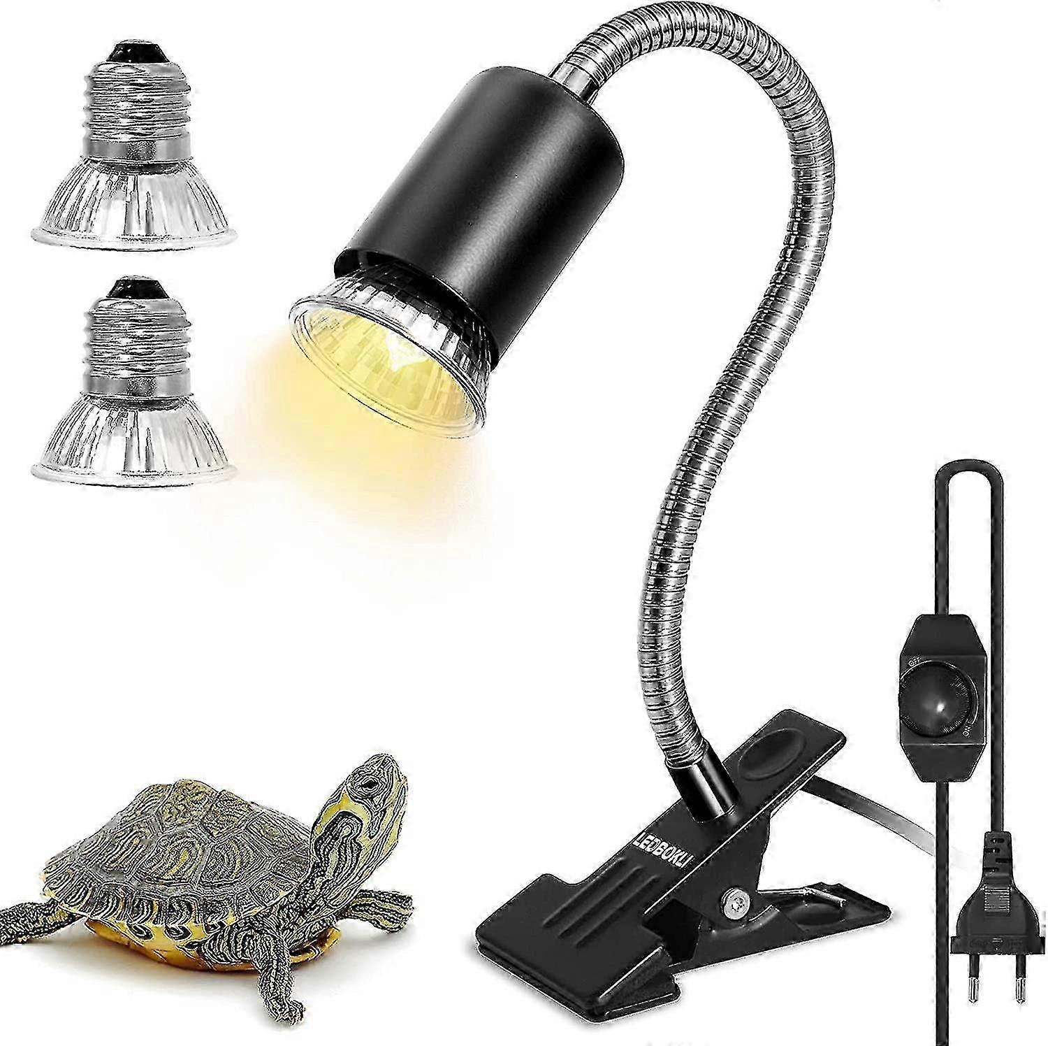 2025 2 Uva Uvb 25w And 50w Bulbs, Reptiles Lamp Heated Terrestrial Turtle Lamp