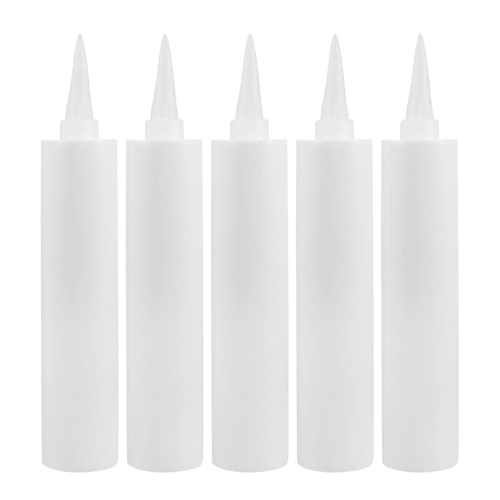 5Pcs White Refillable Caulking Tubes 330Ml For Efficient Sealant Application In Various Occasions Like Home Renovation