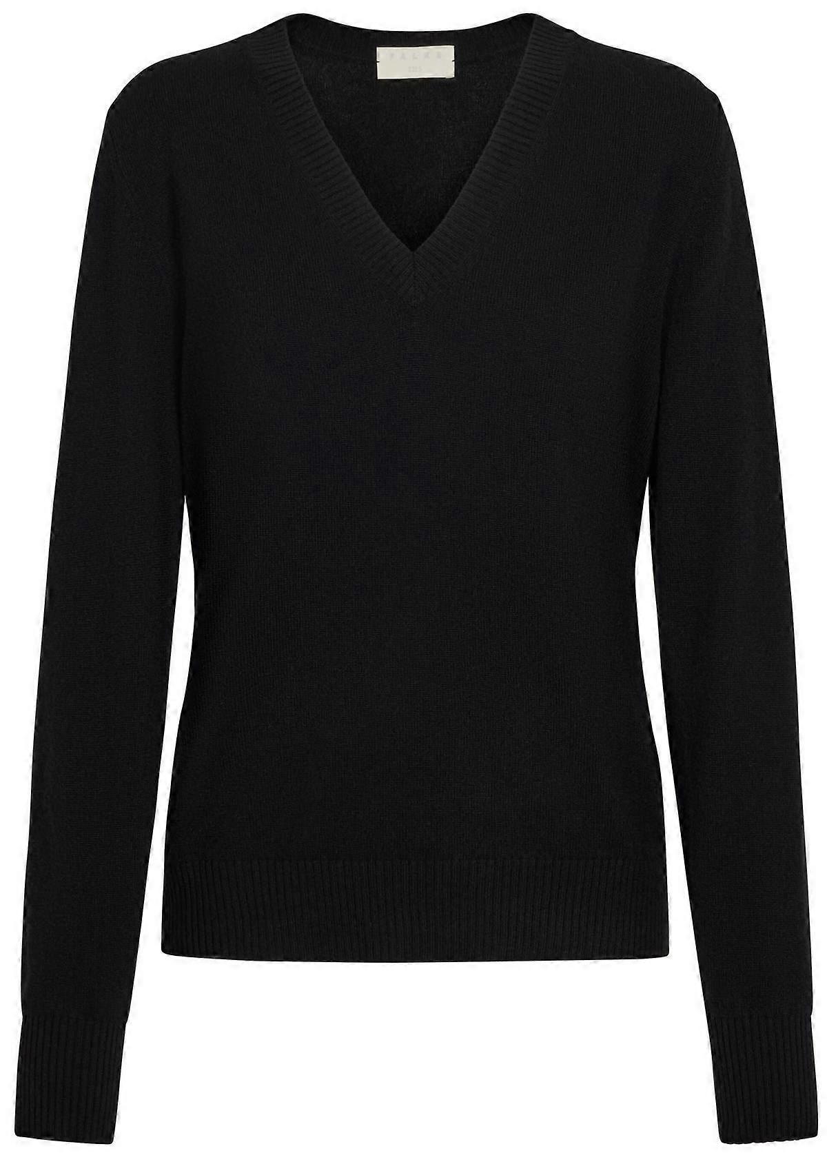 Falke Pure Cashmere V-Neck Sweater - Black