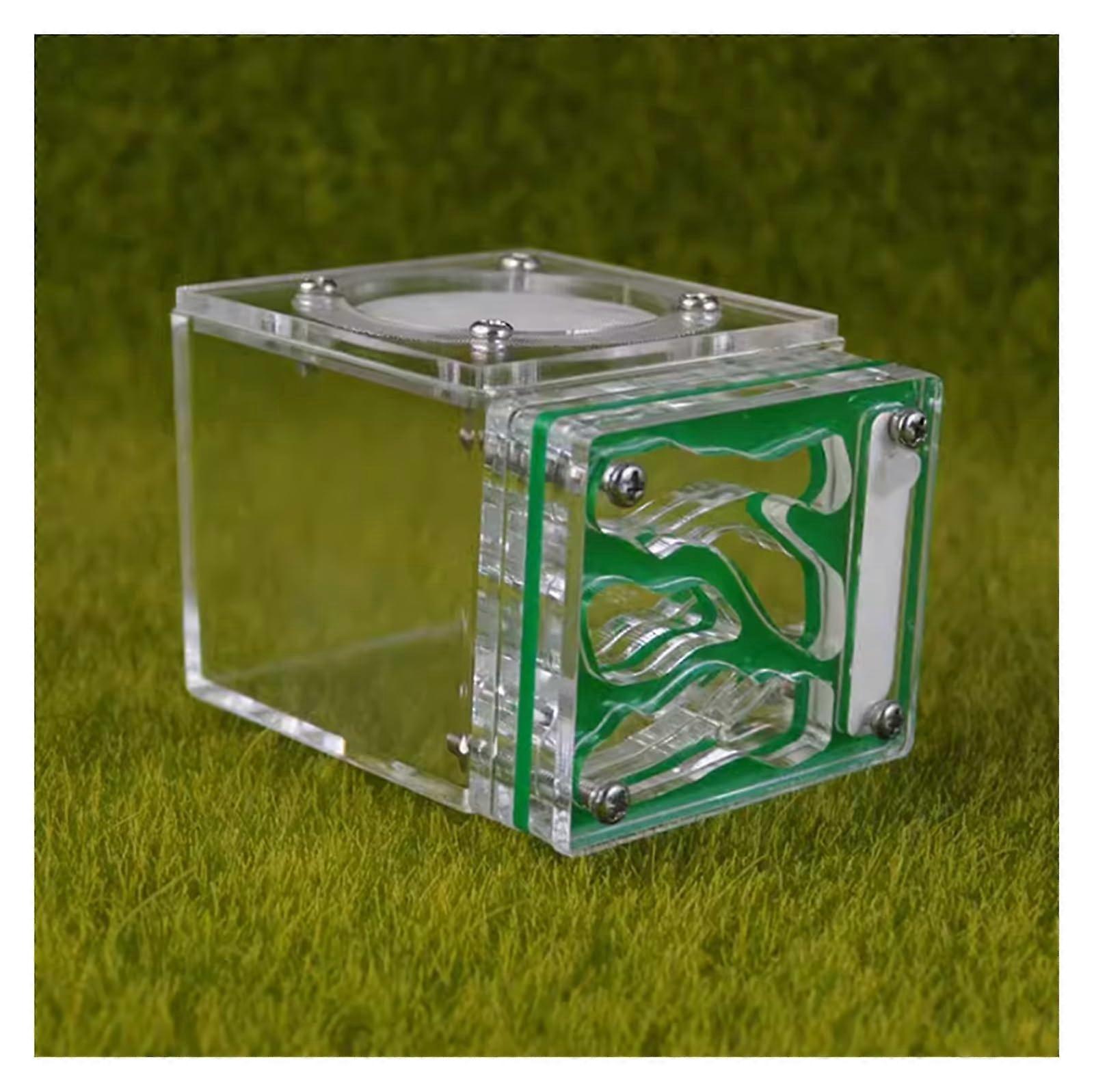 Ant Nest Ant Farm Acrylic Castle 7.7cm Green Transparent Handmade Ant House Villa Workshop Unique Design