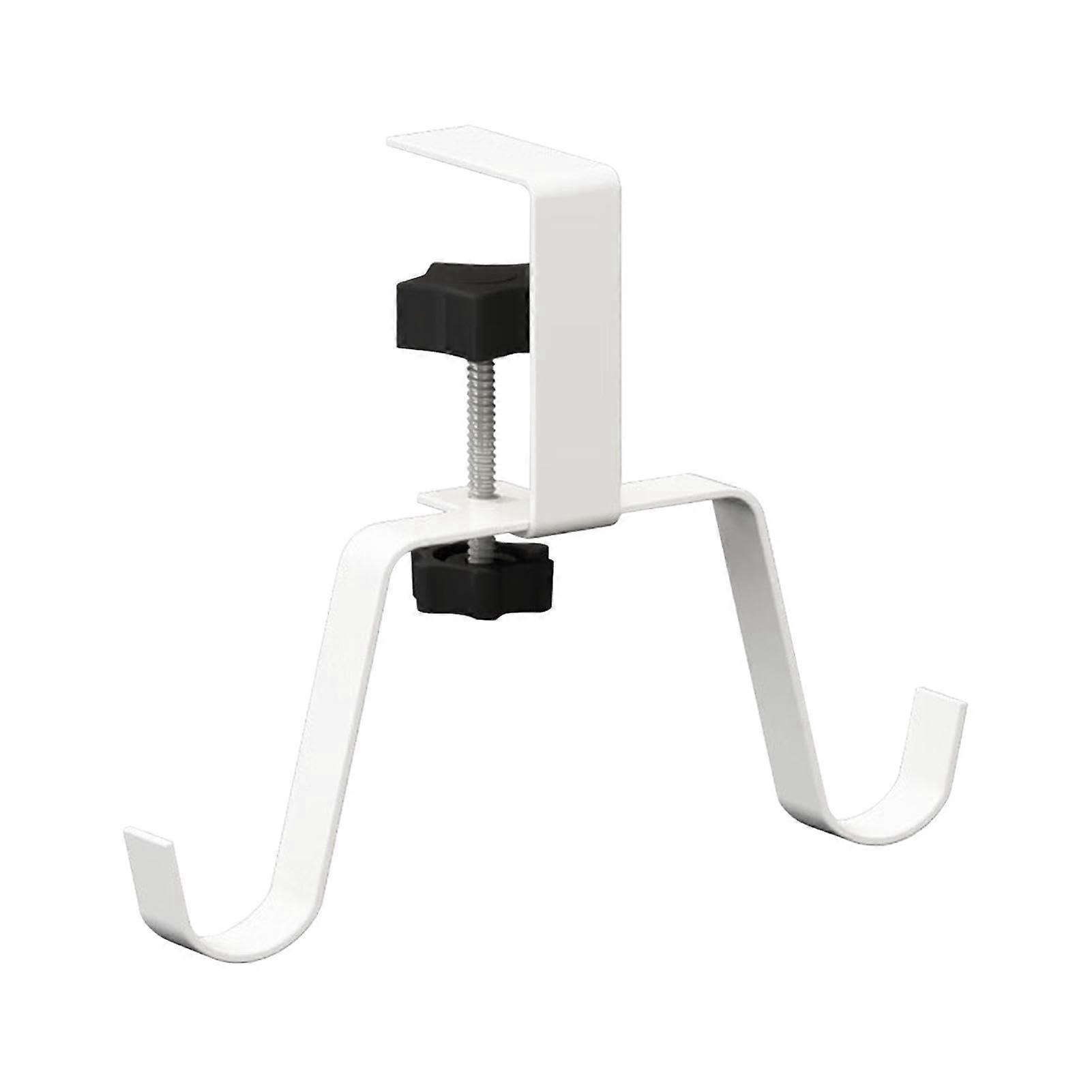 Purse Hanger for Table - Under Desk Headphone and Backpack Storage Hanger, Space Saving, No Drilling, White Finish