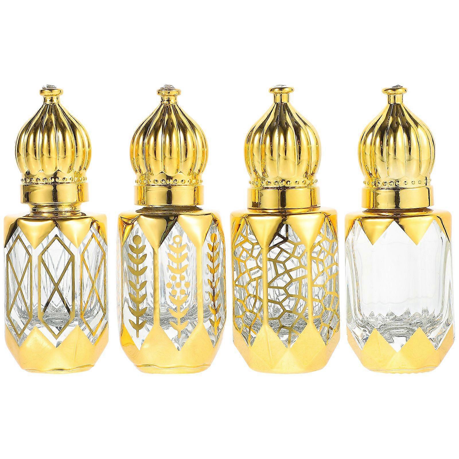 4Pcs Essential Oils Bottles Oil Roller Bottles for Essential Oils Perfume Empty Roller Bottles