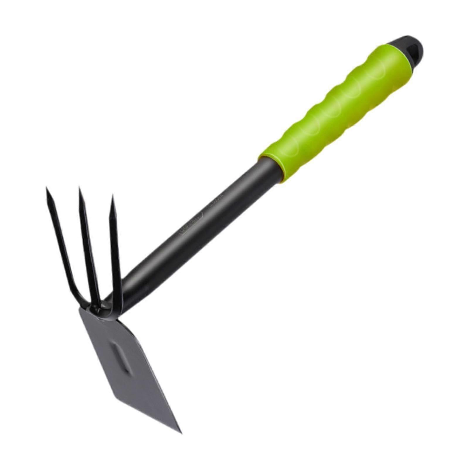 Double-Headed Hand Hoe Grubber, Garden Tool for Digging, Efficient Weeding and Cultivating, Metal Head, Wooden Handle